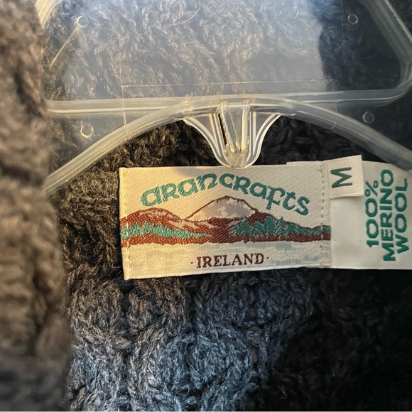 Aran Crafts Charcoal Cowl Neck Sweater - Picture 7 of 11